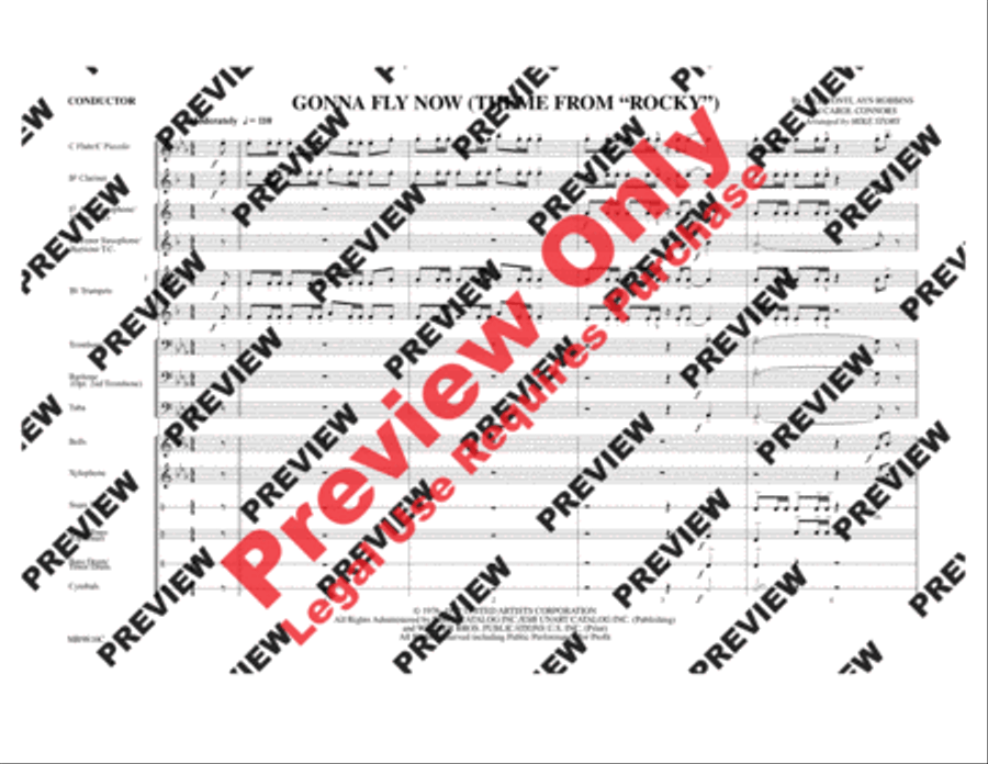 Gonna Fly Now (Theme from Rocky) Marching Band scores gallery preview page 11