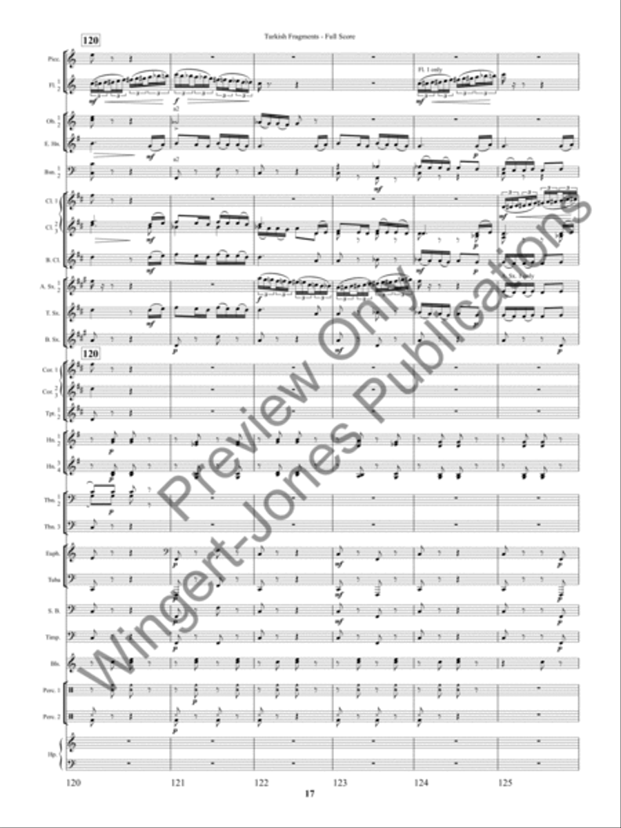 Turkish Fragments Turkish Fragments Concert Band scores gallery preview page 20