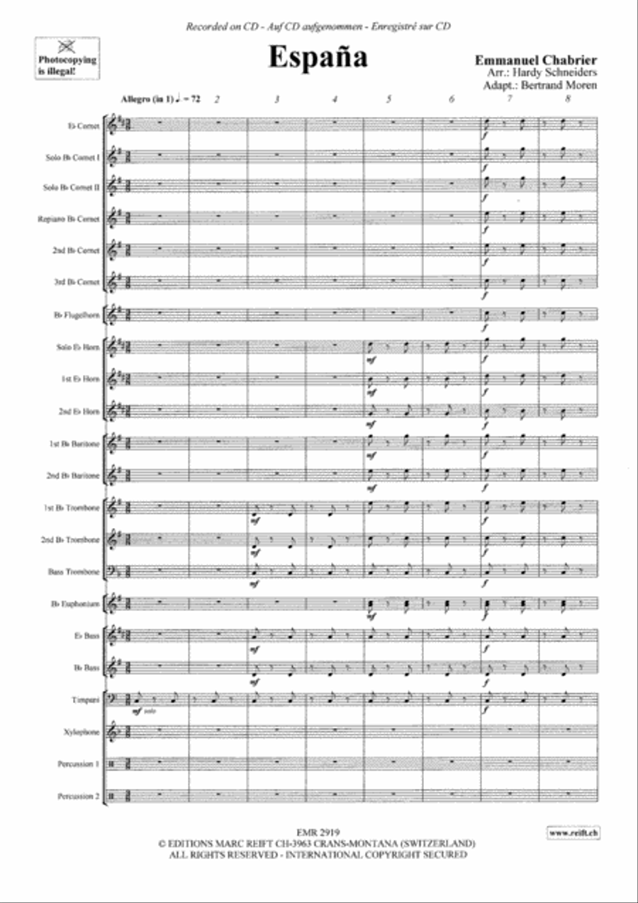 Espana Espana Brass Band scores gallery preview page 4
