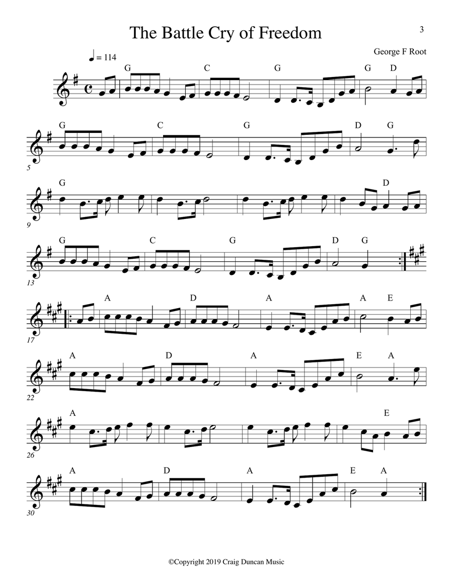 Civil War Fiddle Tunes - Songs of the North Small Ensemble scores gallery preview page 3