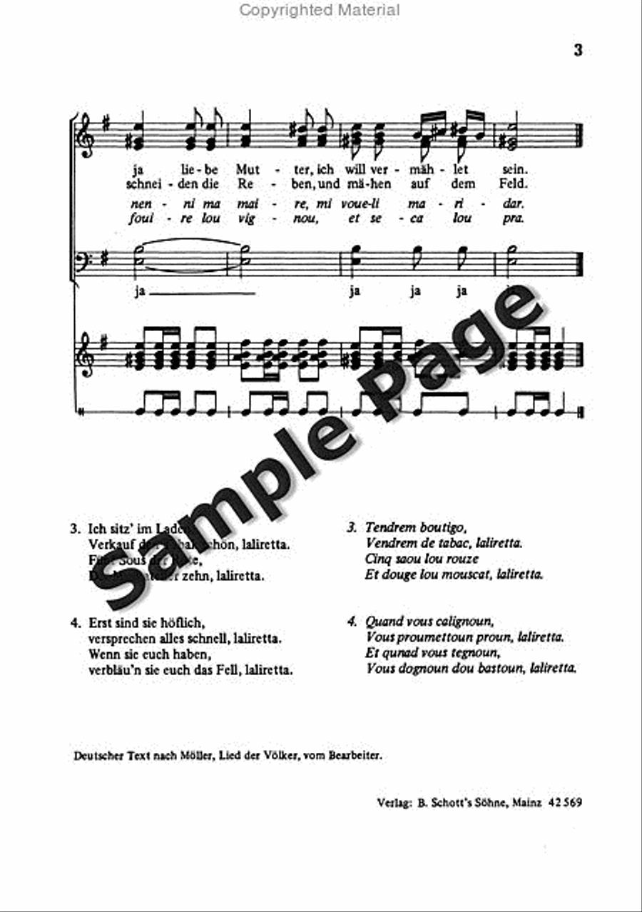 Nitsche P Sag Mir Gianetta Mixed Choir scores gallery preview page 4