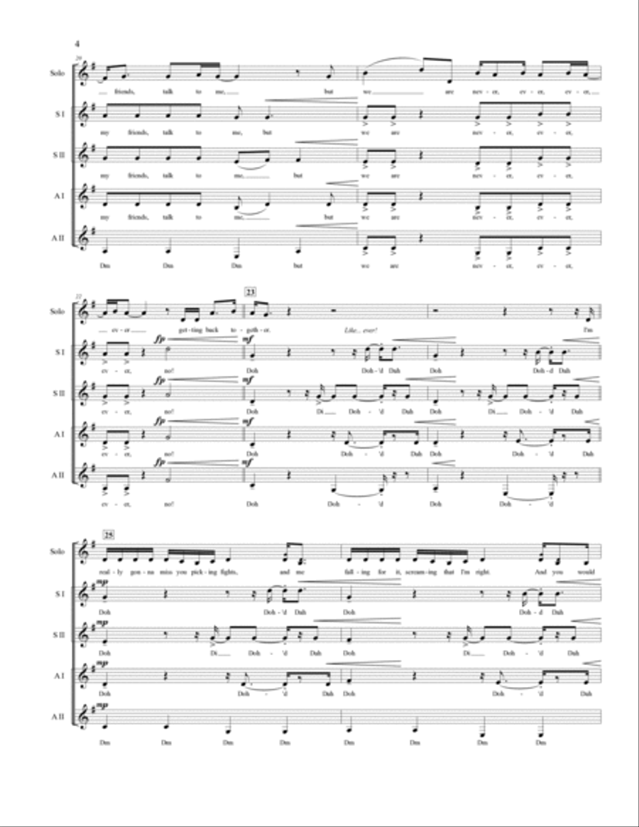 We Are Never Ever Getting Back Together SSA scores gallery preview page 5