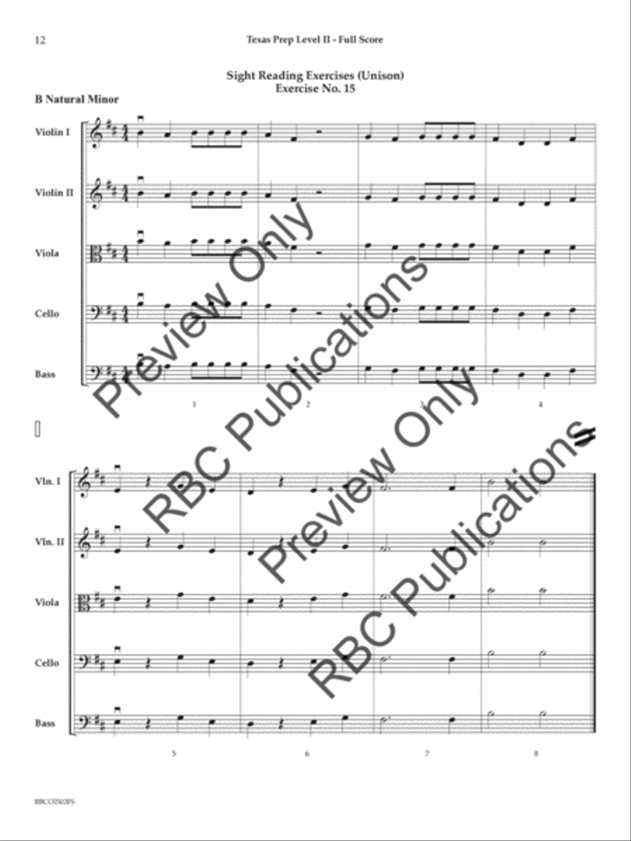 Texas Prep Level II (Score) Orchestra scores gallery preview page 11