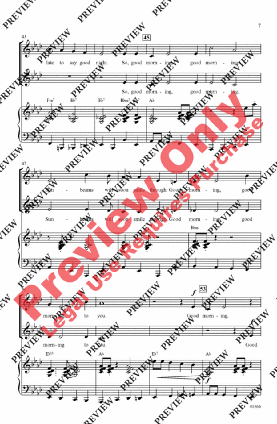 Good Morning Good Morning 2-Part scores gallery preview page 7