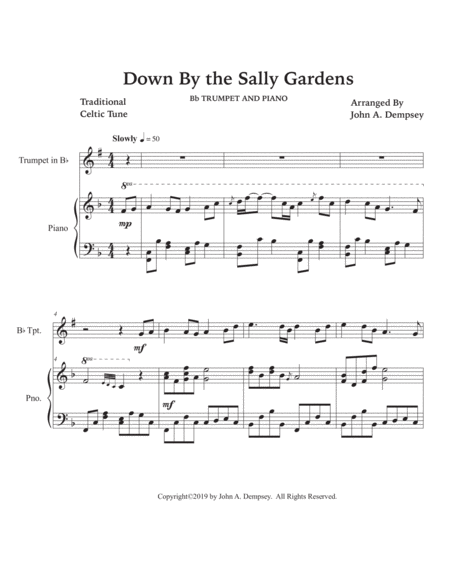 Down By the Sally Gardens (Trumpet and Piano) image number null
