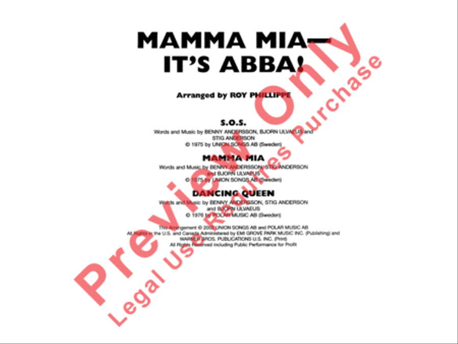 Mamma Mia---It's ABBA! Mamma Mia---It's ABBA! Jazz Ensemble scores gallery preview page 4