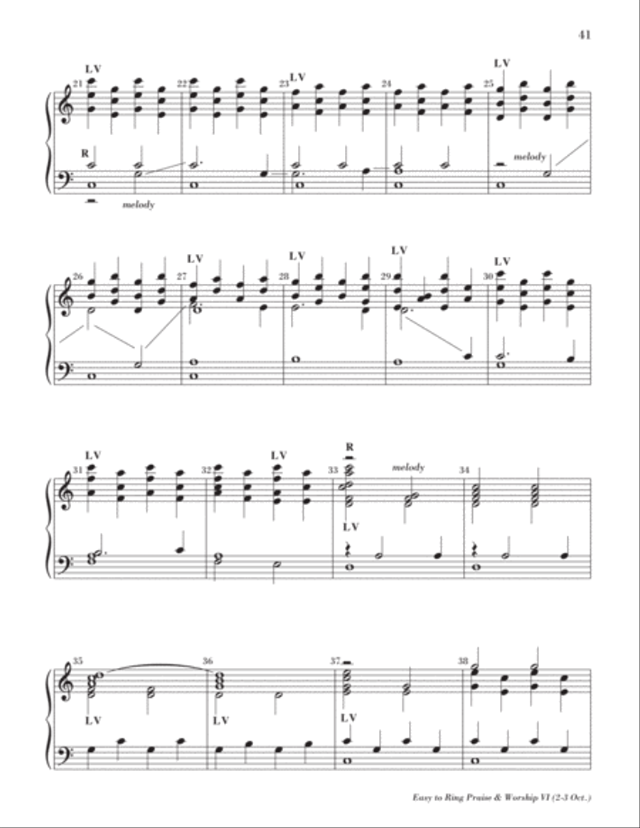 Easy to Ring Praise and Worship 3-Octaves scores gallery preview page 44