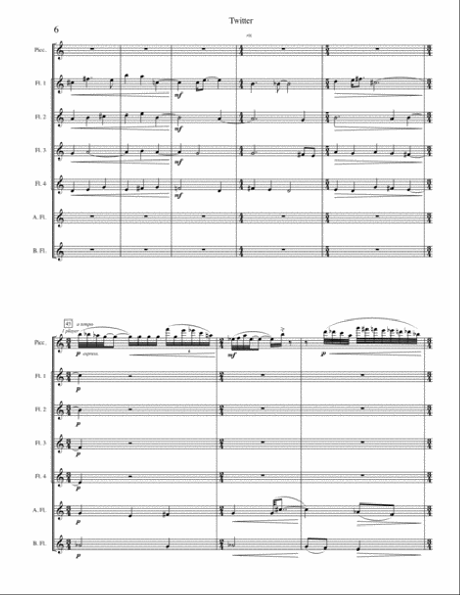 Twitter, for Flute Choir image number null