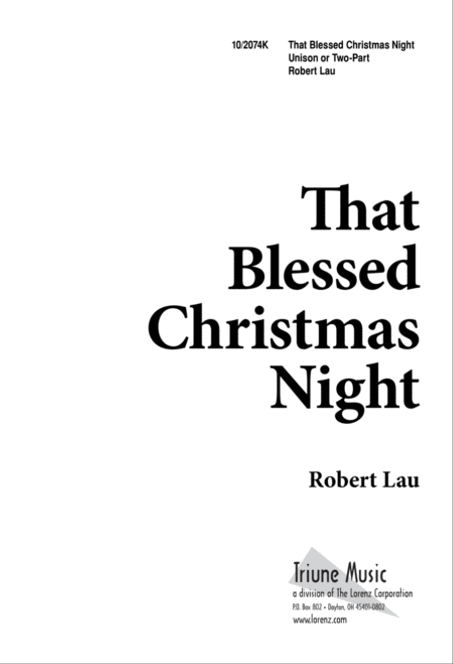 That Blessed Christmas Night 2-Part scores gallery preview page 1