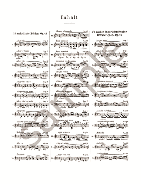 30 Progressive Studies Op. 46 for Piano