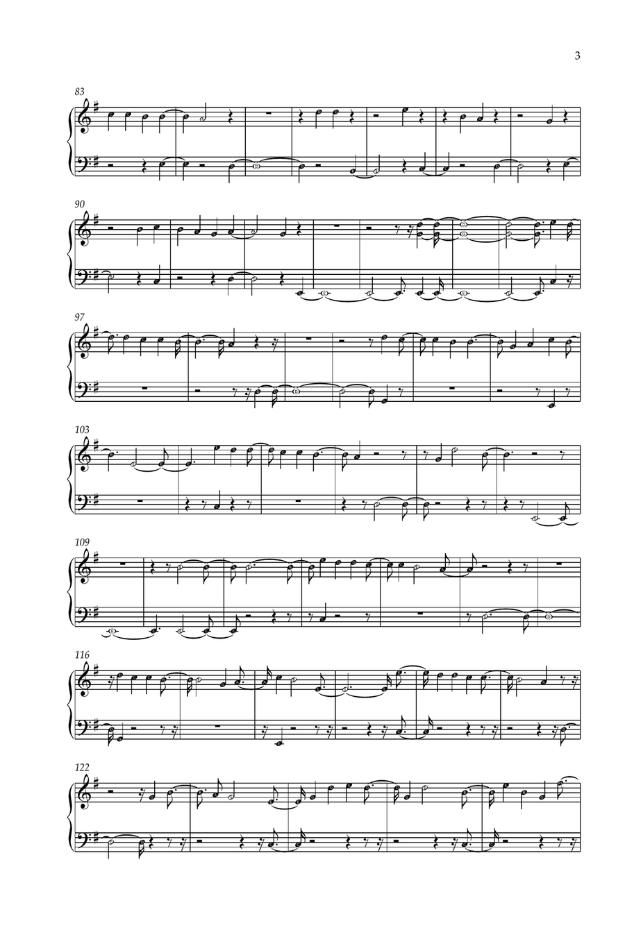Hosanna Easy Piano scores gallery preview page 3