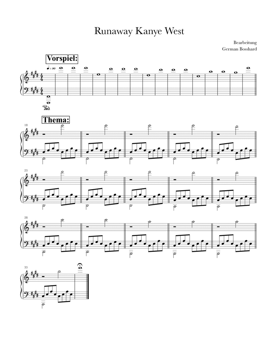 Runaway Easy Piano scores gallery preview page 1
