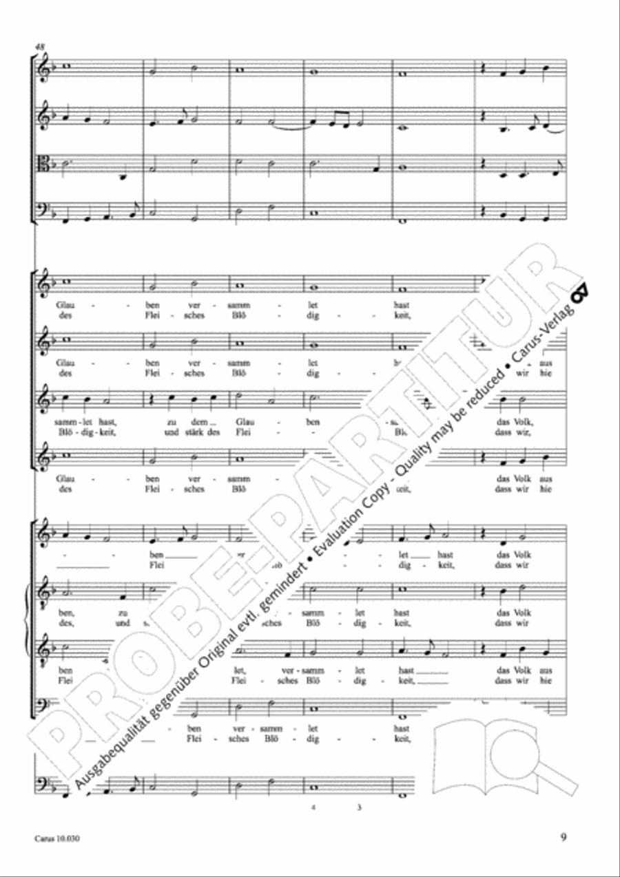 Come, Holy Ghost, God and Lord (Komm, Heiliger Geist, Herre Gott) 4-Part scores gallery preview page 10