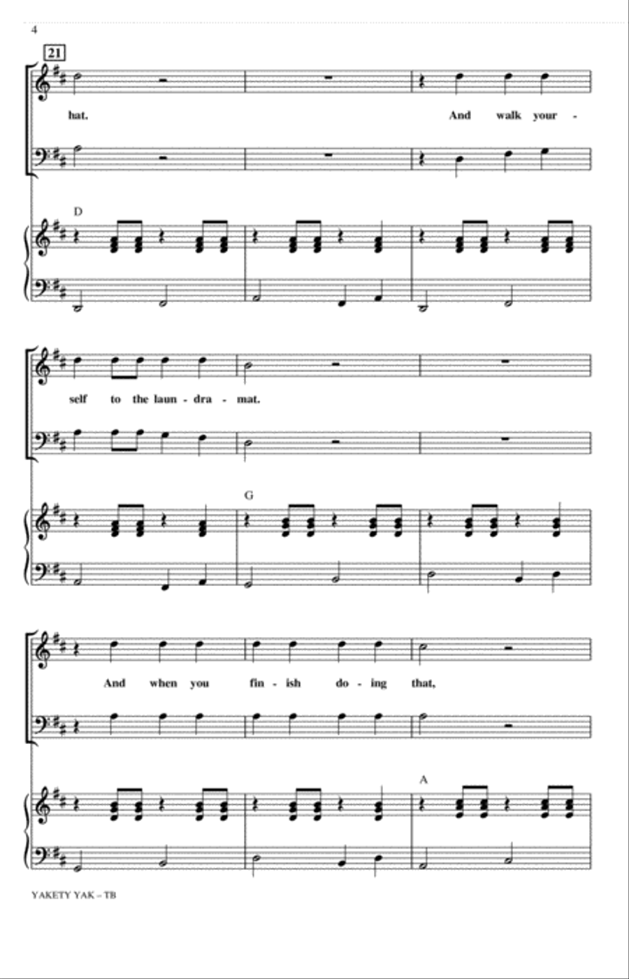Yakety Yak (arr. Roger Emerson) TB scores gallery preview page 3