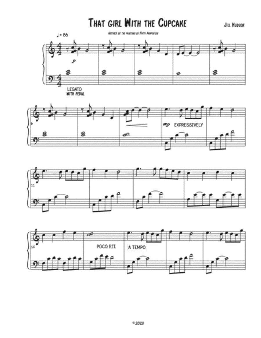 That Girl With The Cupcake Piano Solo scores gallery preview page 2