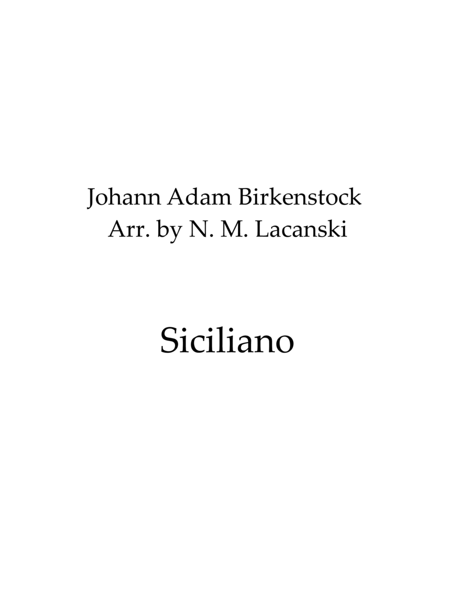 Siciliano Violin Solo scores gallery preview page 1