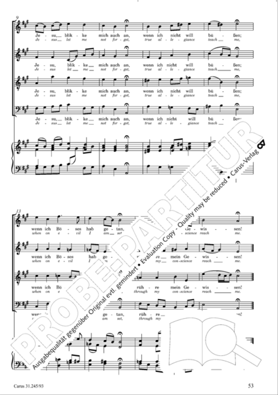 St. John Passion (Johannes-Passion) 4-Part scores gallery preview page 54