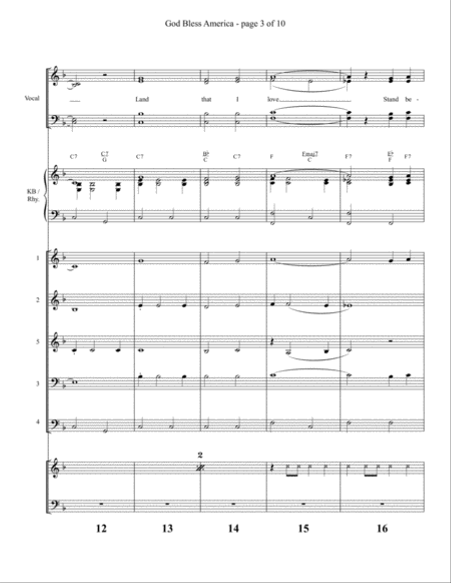 God Bless America A Cappella scores gallery preview page 4