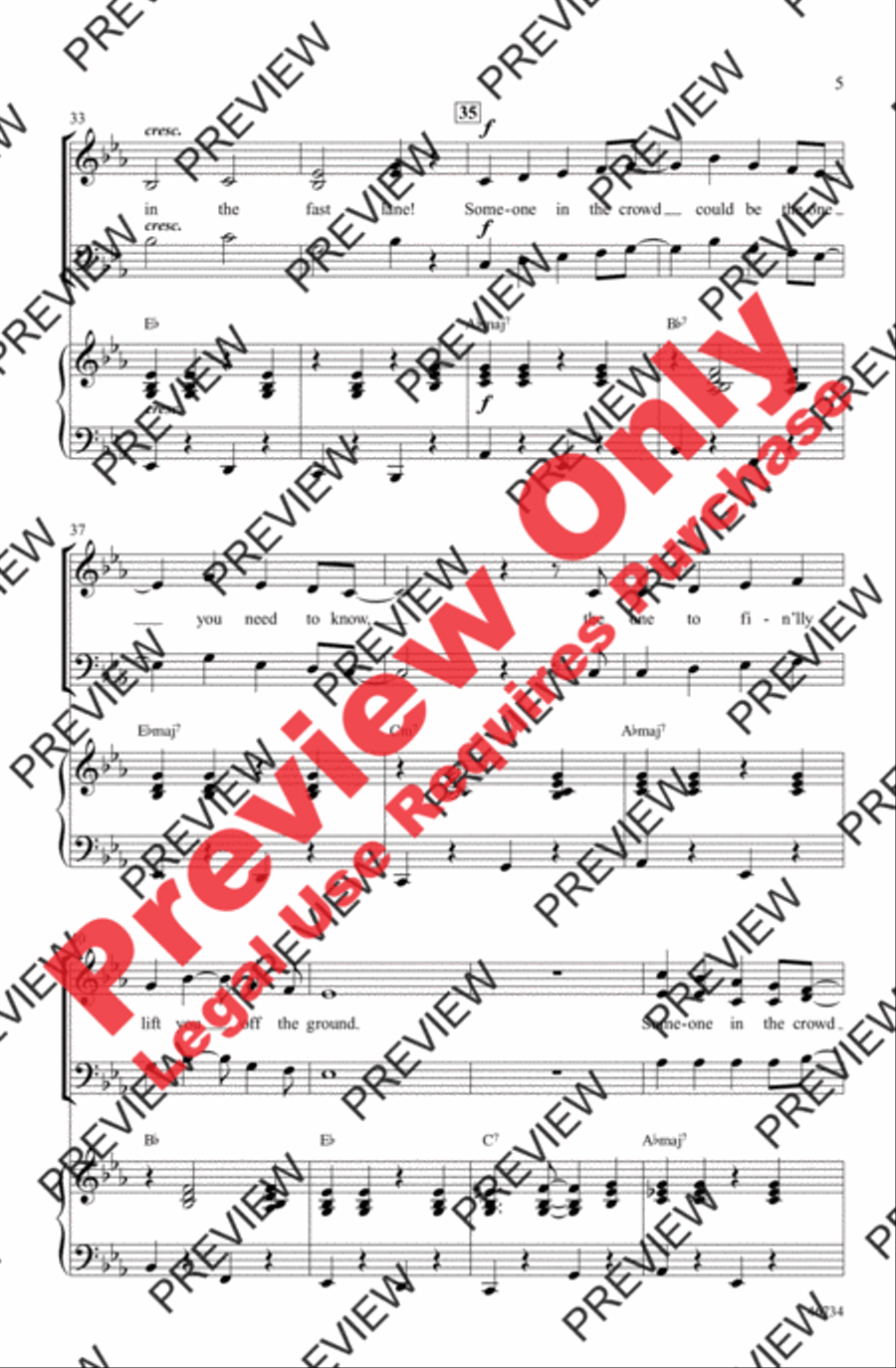 Someone in the Crowd 3-Part scores gallery preview page 5