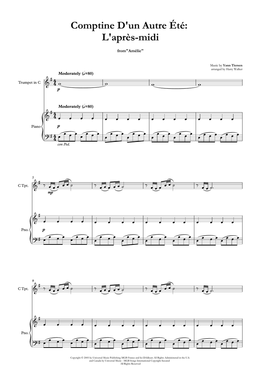 Comptine D'un Autre Été: L'après-Midi Chamber Music scores gallery preview page 4