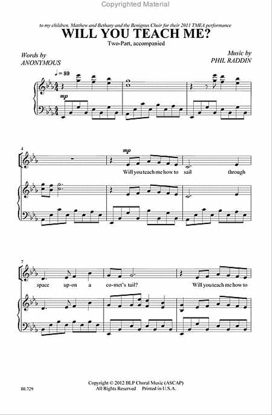 Will You Teach Me? Will You Teach Me? Choir scores gallery preview page 2