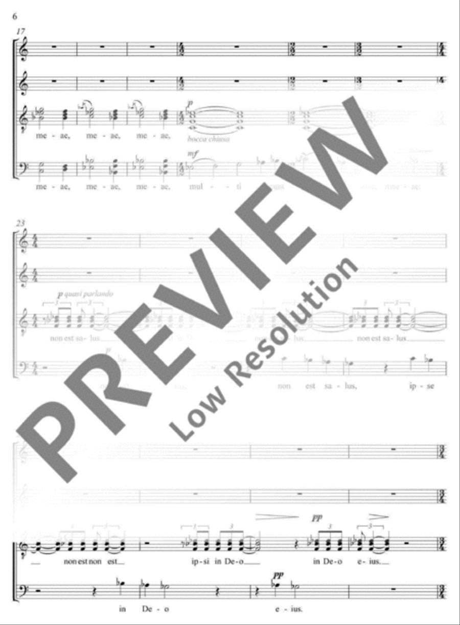 Domine quid multiplicati sunt A Cappella scores gallery preview page 7