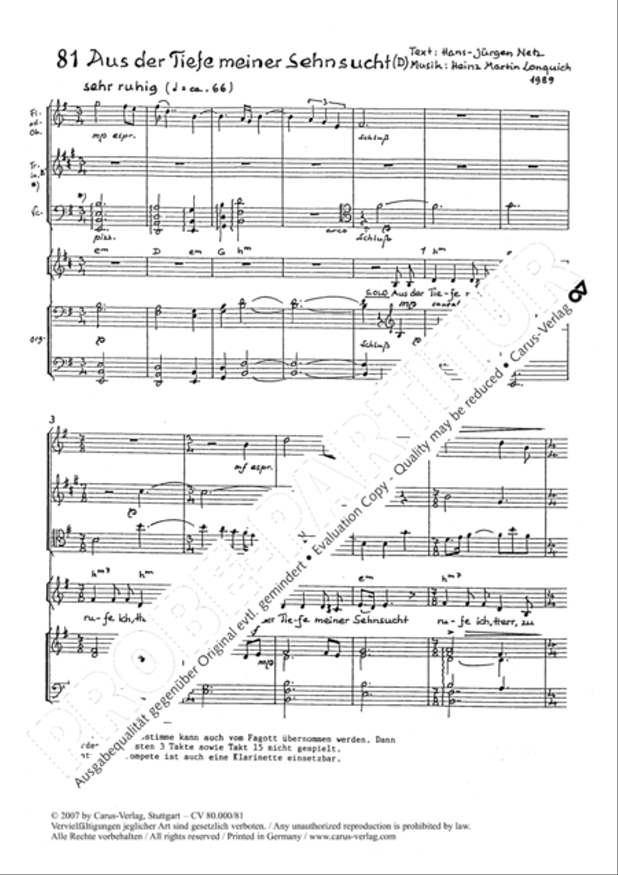 Aus der Tiefe meiner Sehnsucht 4-Part scores gallery preview page 2