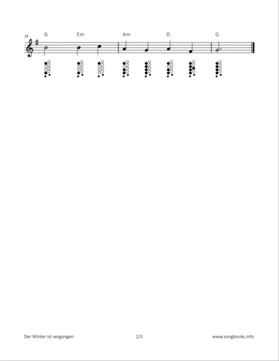 Der Winter ist vergangen ocarina scores gallery preview page 2