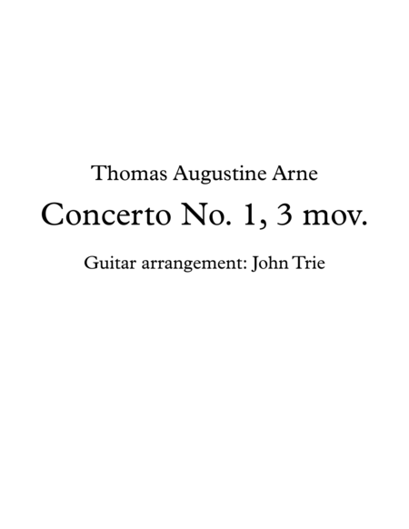 Concerto no.1 3 mov. - tab image number null