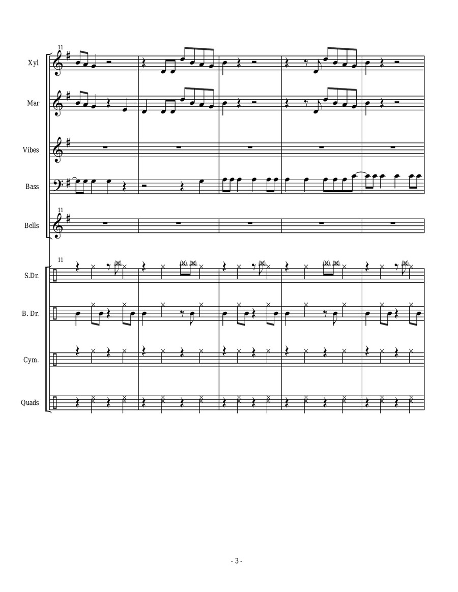 Shake It Off Percussion Ensemble scores gallery preview page 3