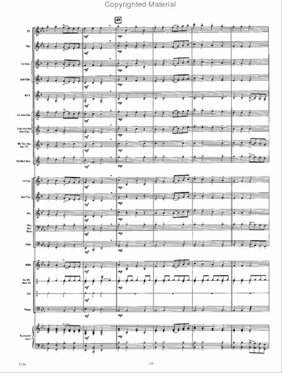 Surprise Symphony, 2nd movement Concert Band scores gallery preview page 9