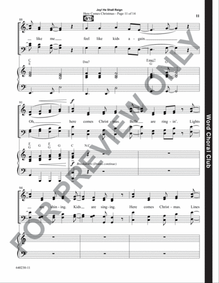 Here Comes Christmas - Anthem 4-Part scores gallery preview page 12