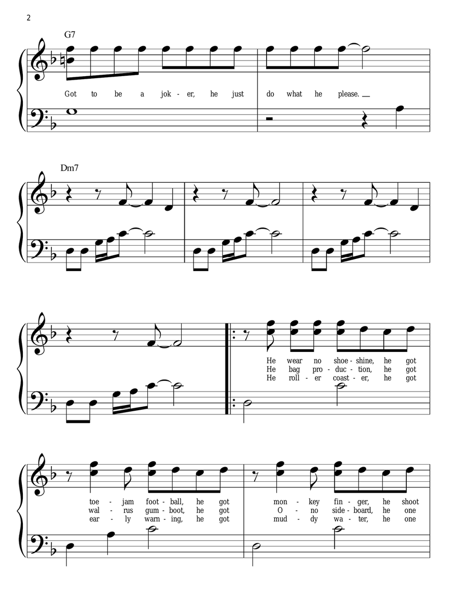 Come Together Easy Piano scores gallery preview page 2