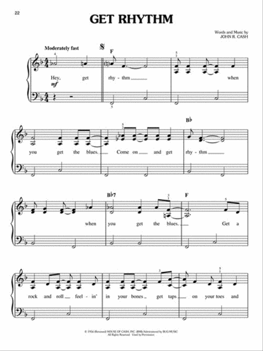 Johnny Cash - The Hits Johnny Cash - The Hits Easy Piano scores gallery preview page 2