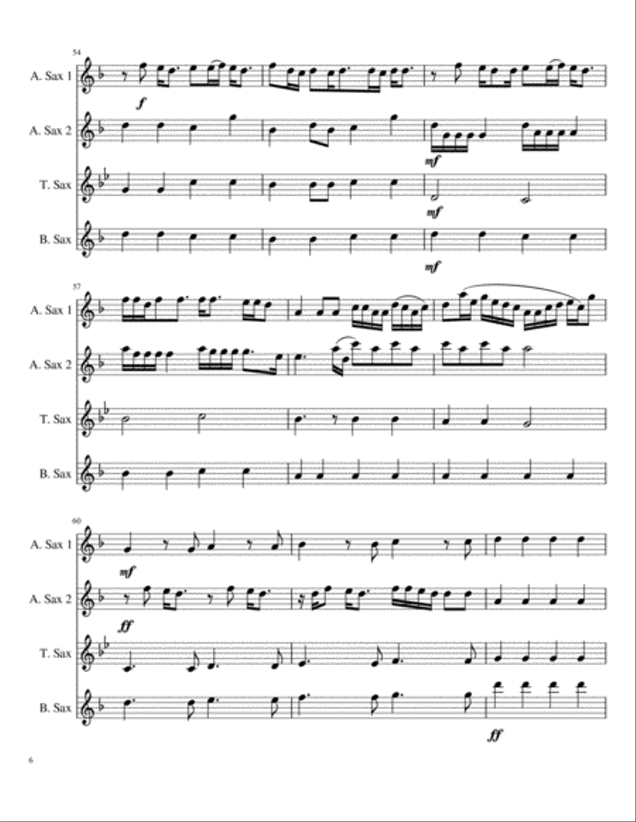 Dream On Woodwind Quartet scores gallery preview page 6
