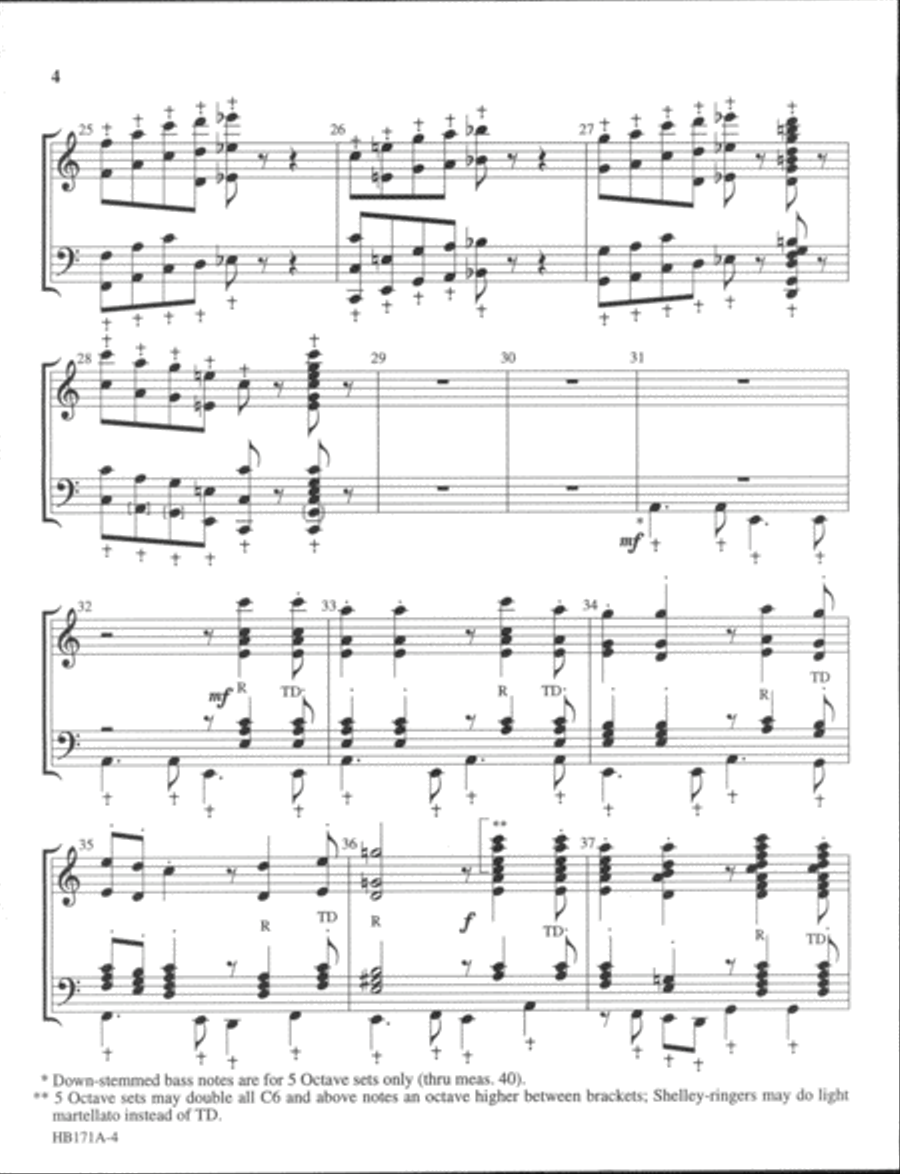 Ev'ry Time I Feel the Spirit - handbell part 5-Octaves scores gallery preview page 4