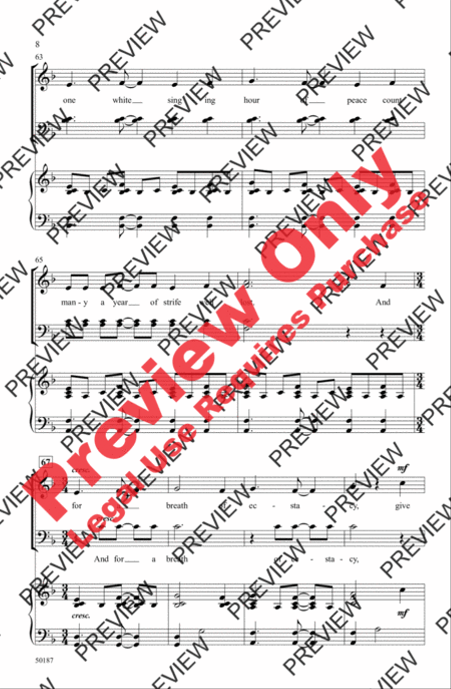 Life Has Loveliness 4-Part scores gallery preview page 8