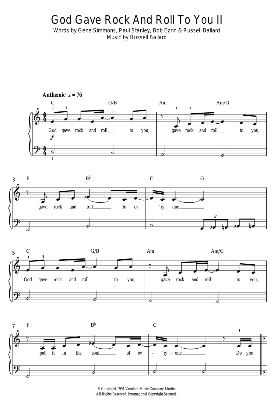 God Gave Rock And Roll To You II