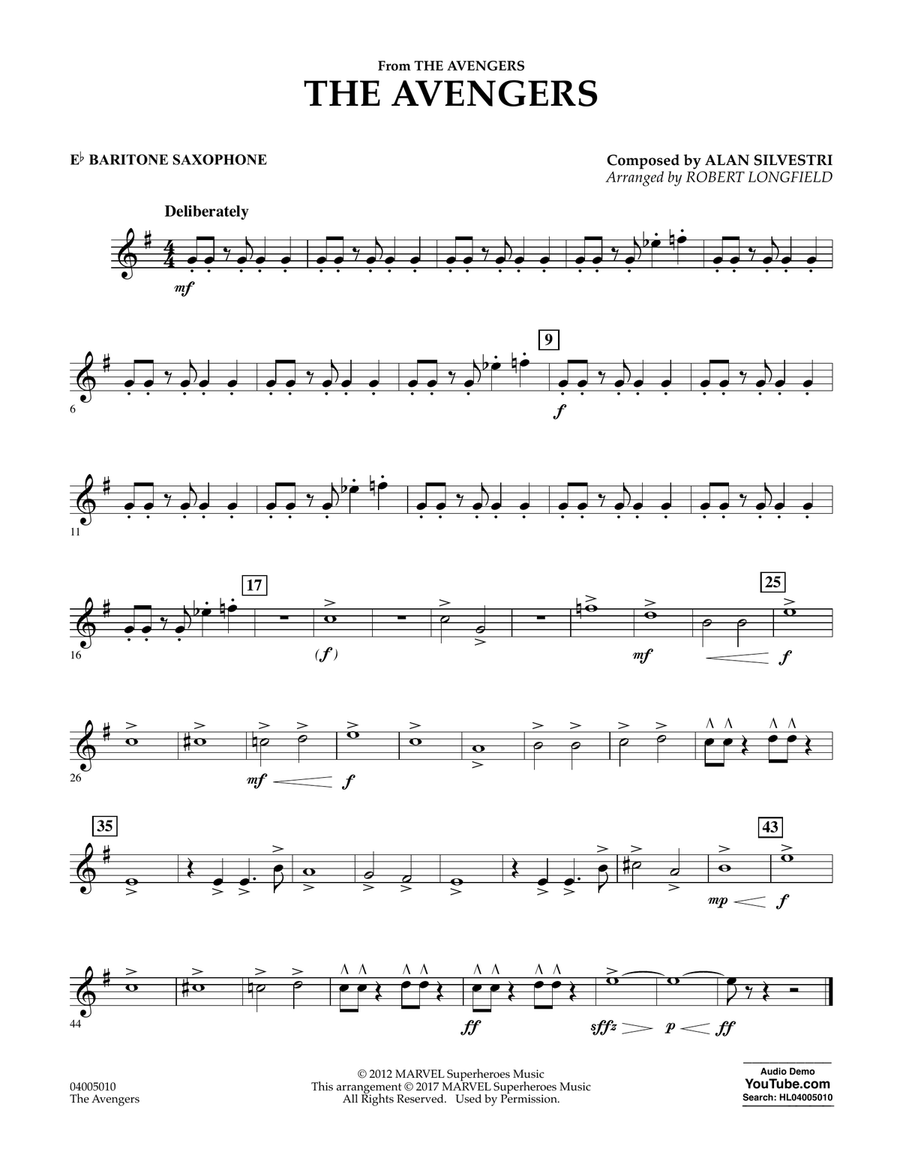 The Avengers - Eb Baritone Saxophone