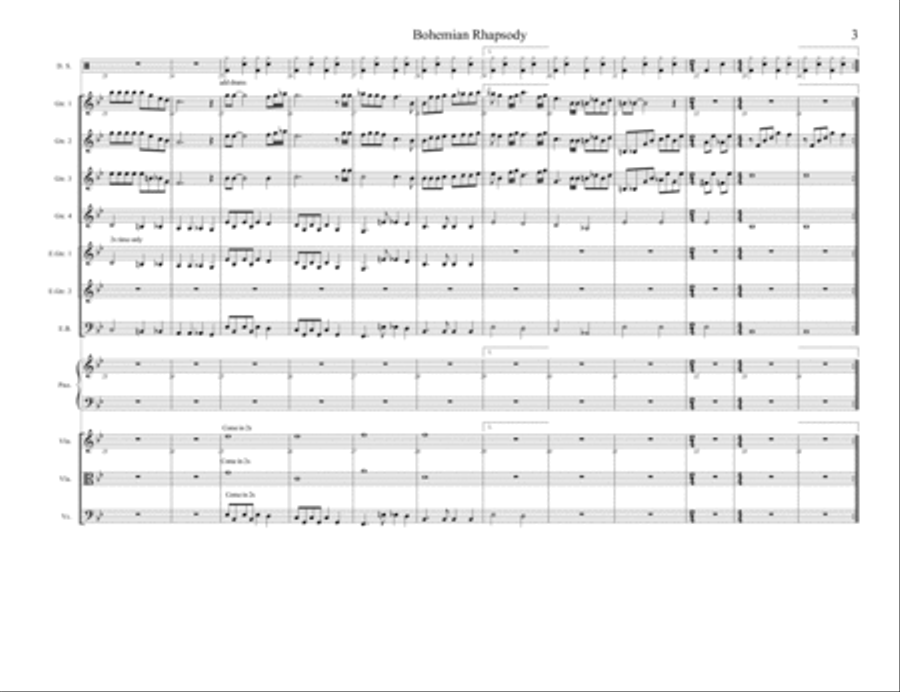 Bohemian Rhapsody Cello scores gallery preview page 3