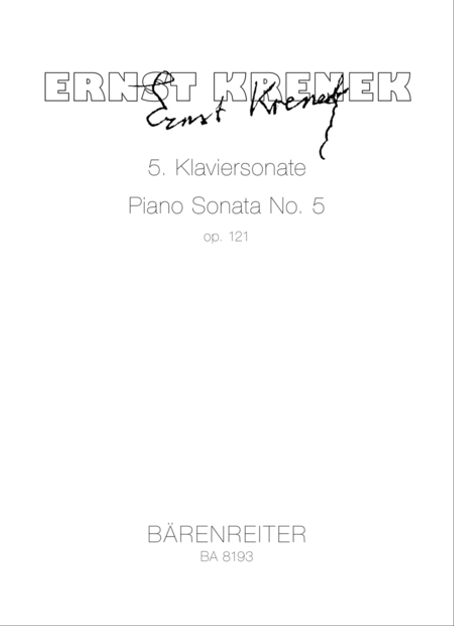 Funfte Klaviersonate, Op. 121 Piano Solo scores gallery preview page 1