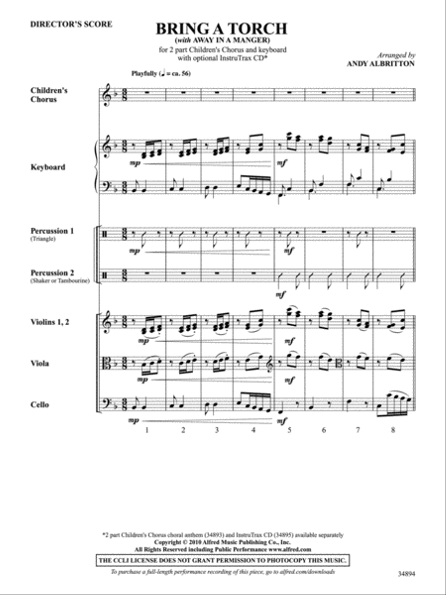 Bring a Torch Bring a Torch Choir scores gallery preview page 2