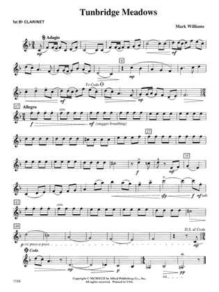 Tunbridge Meadows: 1st B-flat Clarinet