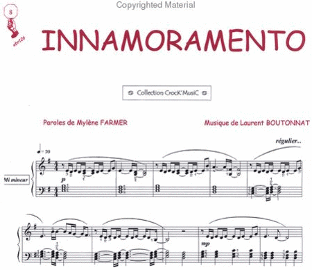 Innamoramento (Collection CrocK'MusiC) by Mylene Farmer Piano Solo - Sheet Music