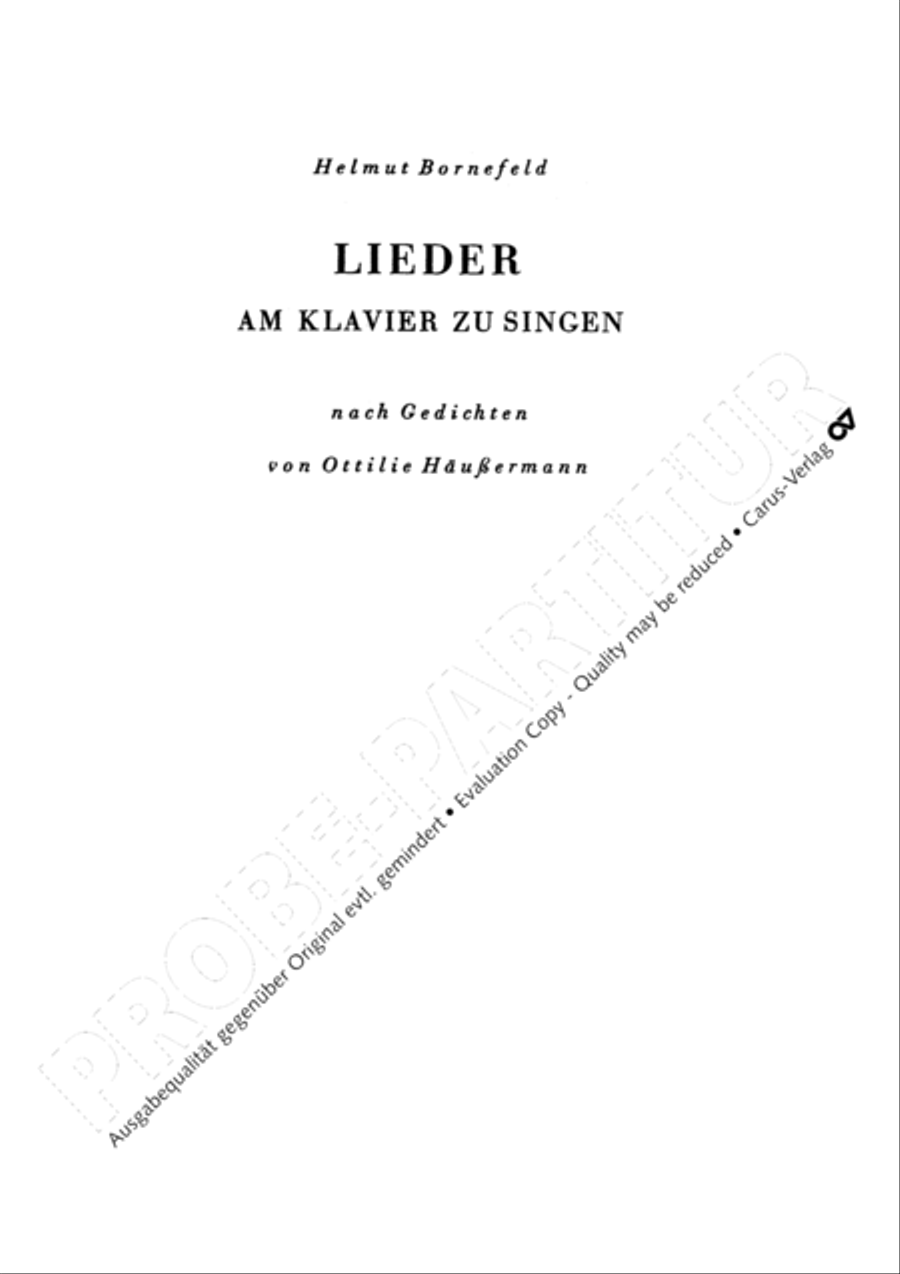 Lieder am Klavier zu singen Choir scores gallery preview page 4