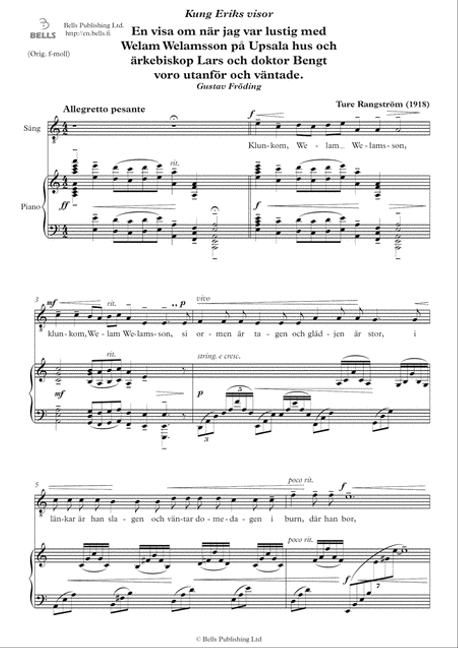 Kung Eriks visor Voice Solo scores gallery preview page 2