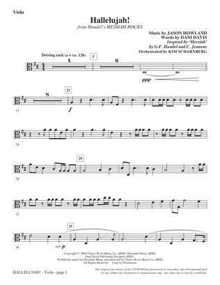 Hallelujah! (from Messiah Rocks) - Viola
