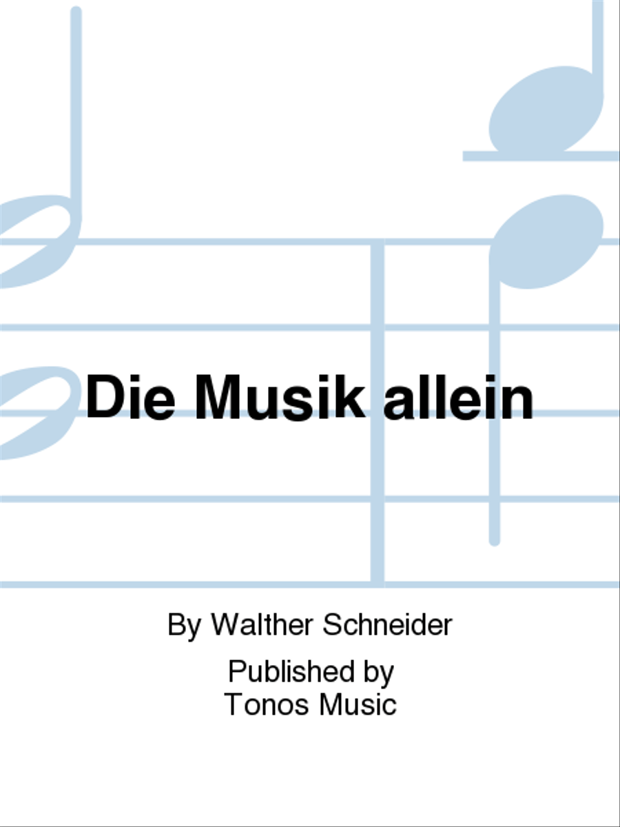 Die Musik allein 4-Part scores gallery preview page 1