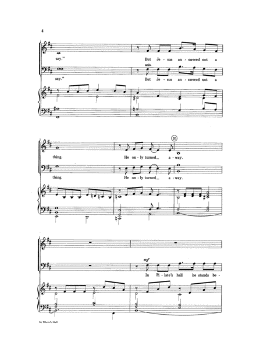In Pilate's Hall In Pilate's Hall 4-Part scores gallery preview page 4