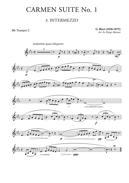Intermezzo from "Carmen Suite" for Brass Quintet image number null